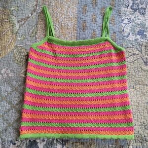 Pink Lily | Bright Stripe Knit Top